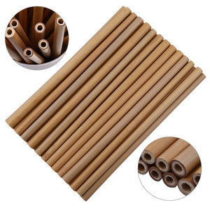 25 REUSABLE BAMBOO STRAWS